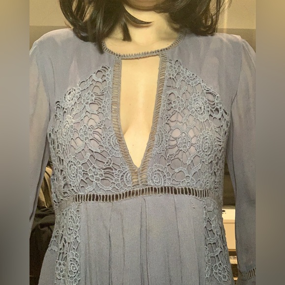 Flowy mini lilac summer dress from free people. Sits above the knees (i’m 5’5). - Picture 2 of 6